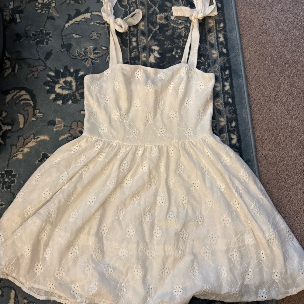 Altar'd State Cream Kids Dress with Floral Details